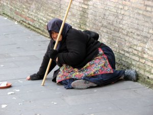 beggar lady